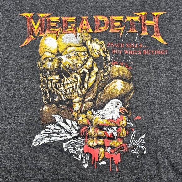 Men's Graphic Short sleeved T-Shirt Megadeth 'Peace Sells, But Who's Buying", M - Picture 4 of 12